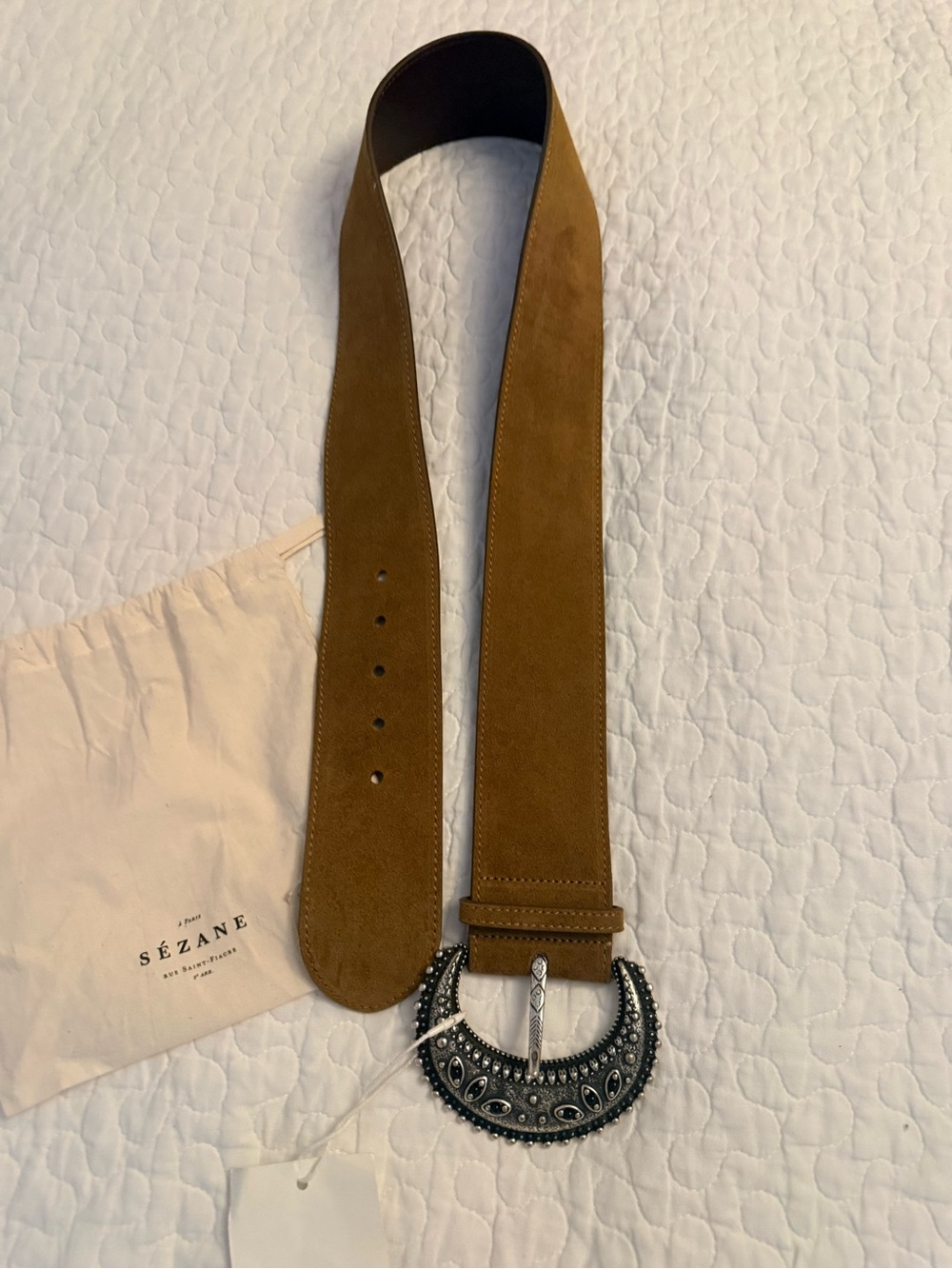 🌱NWT - Sézane Louve Belt in Taupe - size 90 - Picture 6 of 9